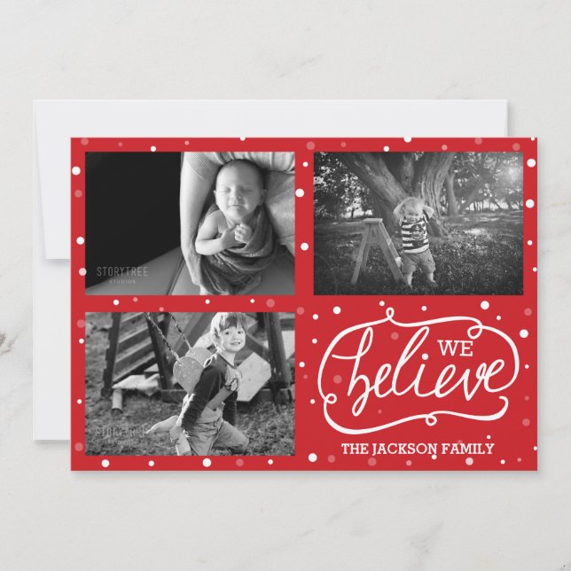 We Believe Holiday Christmas Card (Front)