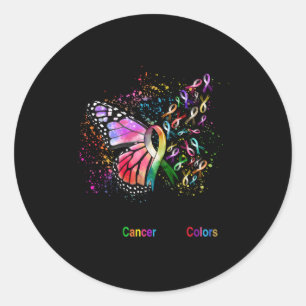 We Believe In Miracles Fight Cancer In All Color B Classic Round Sticker