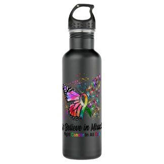 We Believe In Miracles Fight Cancer In All Colour  710 Ml Water Bottle