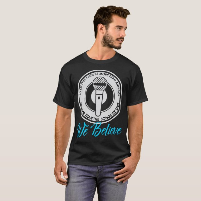We Believe Men's Basic Dark T-Shirt (Front Full)