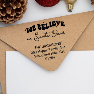 We bellieve in Santa Claus retro typography Self-inking Stamp