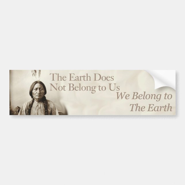 We belong to the earth bumper sticker (Front)
