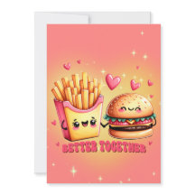 We Belong Together Burger And Fries Love