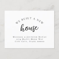 We Built A New House Simple Typography