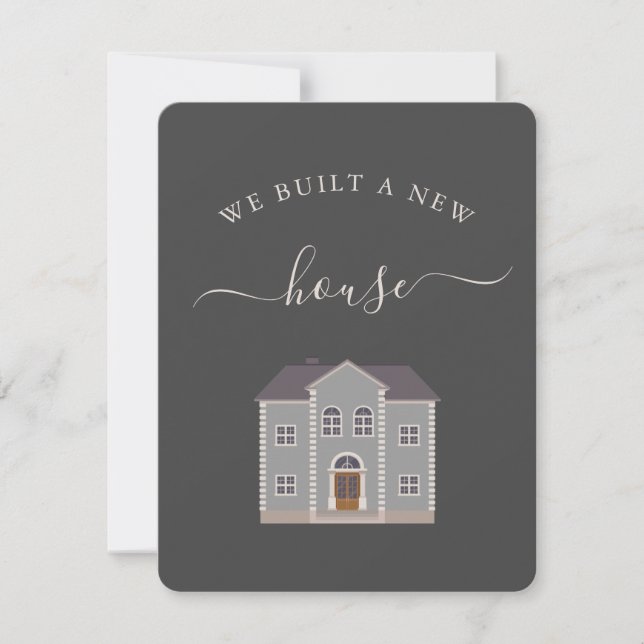 We Built A New House We Moved Announcement (Front)