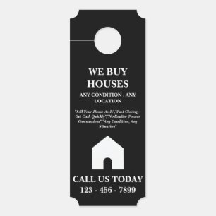 We Buy Houses Real Estate Door Hanger