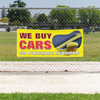 We Buy Used Cars Custom Banner