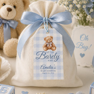 We Can Barely Wait Watercolor Baby Shower Gift Tags