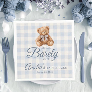 We Can Barely Wait Watercolor Baby Shower Napkin