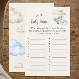 We Can Bearly Wait AZ Alphabet Baby Shower Game