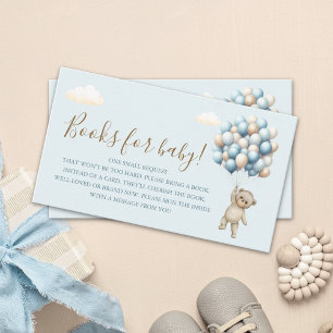 We Can Bearly Wait Baby, Cute Bear Baby Shower Boy Enclosure Card
