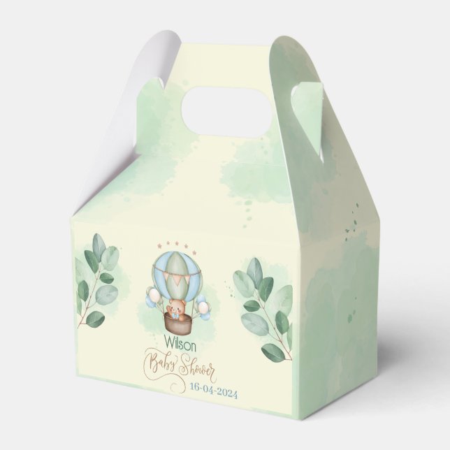 we can bearly wait baby shower bear favour box (Front Side)
