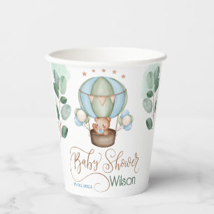 we can bearly wait baby shower bear paper cups