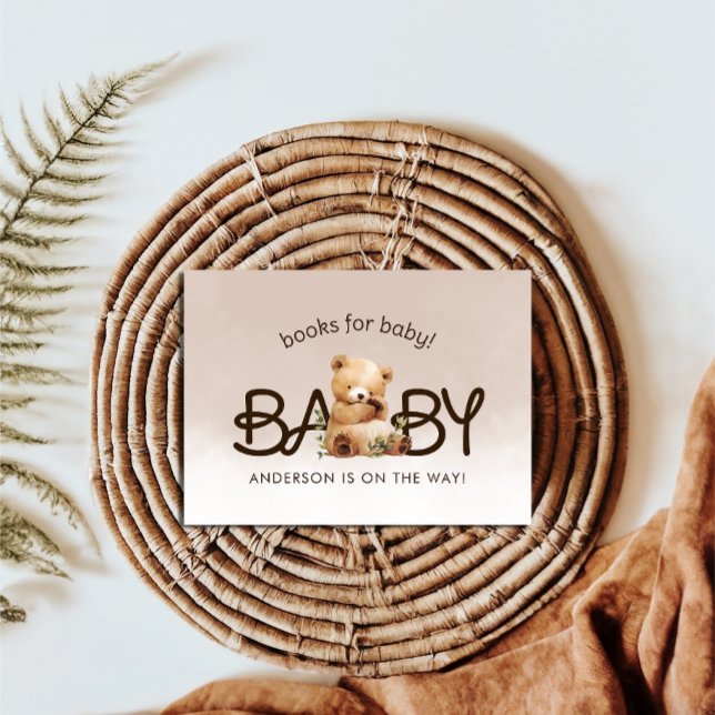 We Can Bearly Wait Baby Shower Books for Baby Enclosure Card (We Can Bearly Wait Baby Shower Books for Baby Enclosure Card)