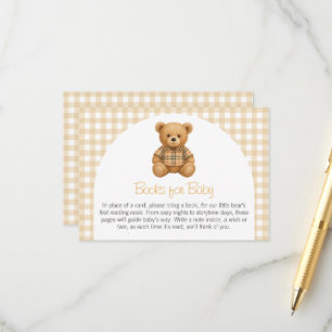 We Can Bearly Wait Baby Shower Books for Baby Enclosure Card