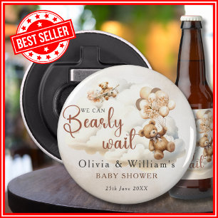 We Can Bearly Wait Baby Shower Bottle Opener