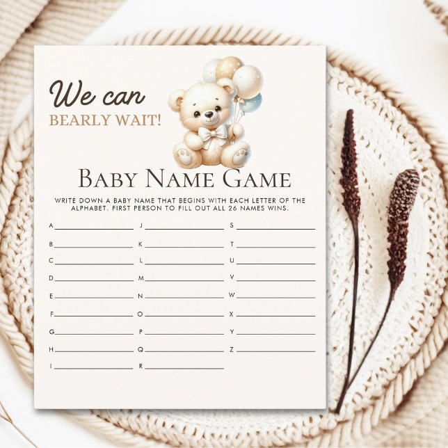 We can Bearly wait!, Baby shower Boy (Creator Uploaded)