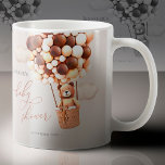 We Can Bearly Wait! Baby Shower Coffee Mug<br><div class="desc">We Can Bearly Wait! :) This little bear is waiting for the big baby party, sitting in a hot air balloon built out of brown and cream balloons. Whimsical watercolors and modern typography complement the design. Personalise this cute Bear Baby Shower item with your baby shower details easily and quickly,...</div>