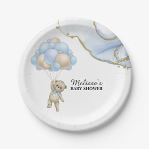 We can bearly wait baby shower dessert paper plate