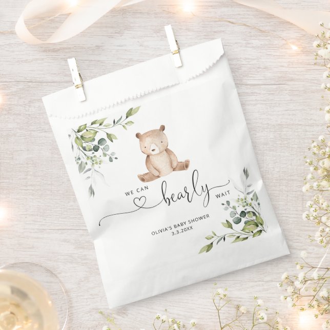 We can bearly wait baby shower favour bags (Clipped)