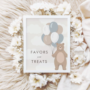 We Can Bearly Wait   Baby Shower Favours and Treat Poster