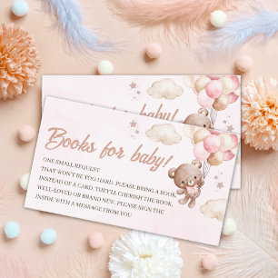 We can Bearly wait - Baby shower girl Enclosure Card