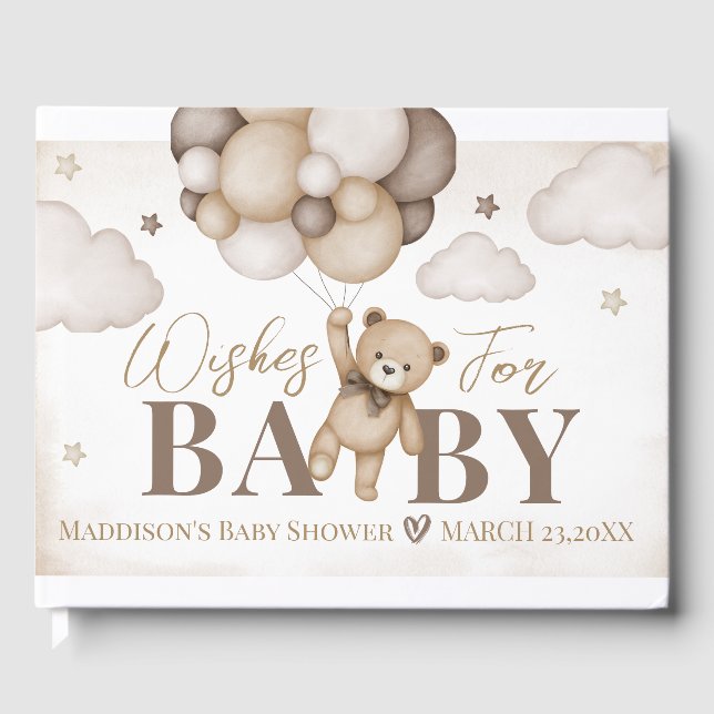 We Can Bearly Wait Baby Shower Guest Book (Front)