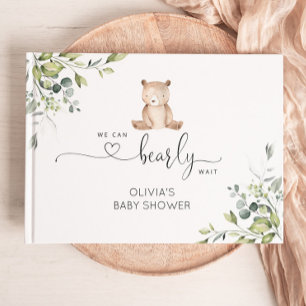 We can bearly wait baby shower guest book