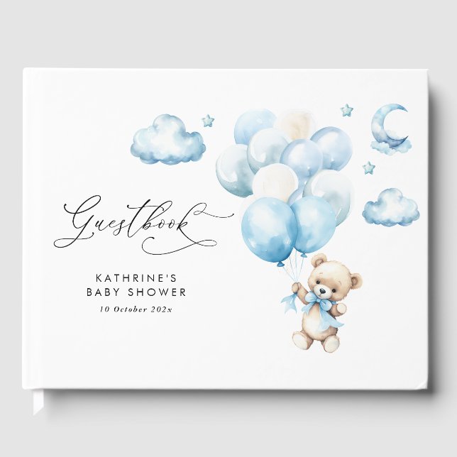 We can bearly wait Baby Shower Guest Book (Front)