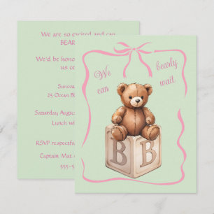 We Can Bearly Wait Baby Shower Invitation