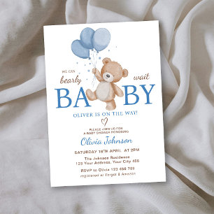 We Can Bearly Wait Baby Shower Invitation