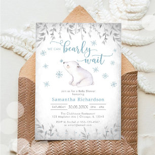 We Can Bearly Wait Baby Shower Invitation