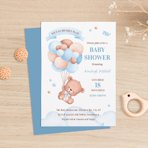 We Can Bearly Wait Baby Shower Invitation