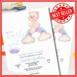 We Can Bearly Wait Baby Shower Invitation