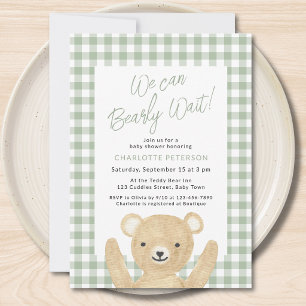 We Can Bearly Wait Baby Shower Invitation