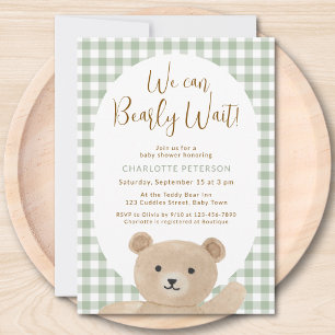 We Can Bearly Wait Baby Shower Invitation