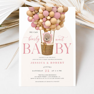 We Can Bearly Wait Baby Shower Invitation