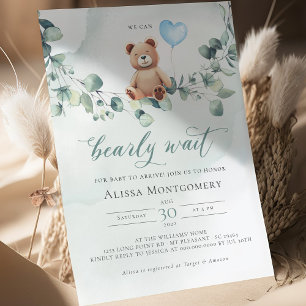 We Can Bearly Wait! Baby Shower Invitation
