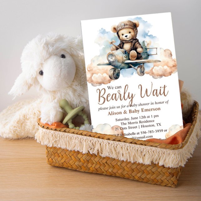 "We can Bearly Wait" Baby Shower Invitation ("We can Bearly Wait" Baby Shower Invitation)