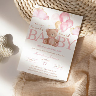 We Can Bearly Wait Baby Shower Invitation