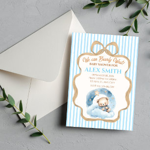We Can Bearly Wait Baby Shower Invitation Teddy