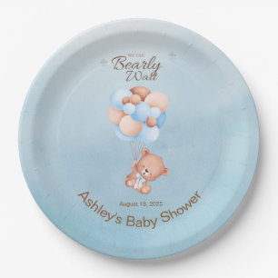 We Can Bearly Wait Baby Shower Paper Plate