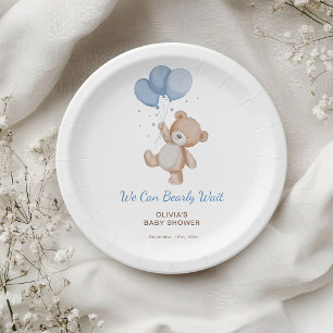 We Can Bearly Wait Baby Shower Paper Plate