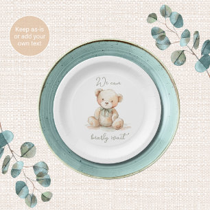 We Can Bearly Wait Baby Shower Paper Plates