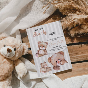 We Can Bearly Wait Baby Shower Party Invitation