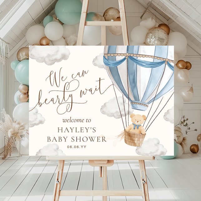 We Can Bearly Wait Baby Shower Poster (Creator Uploaded)