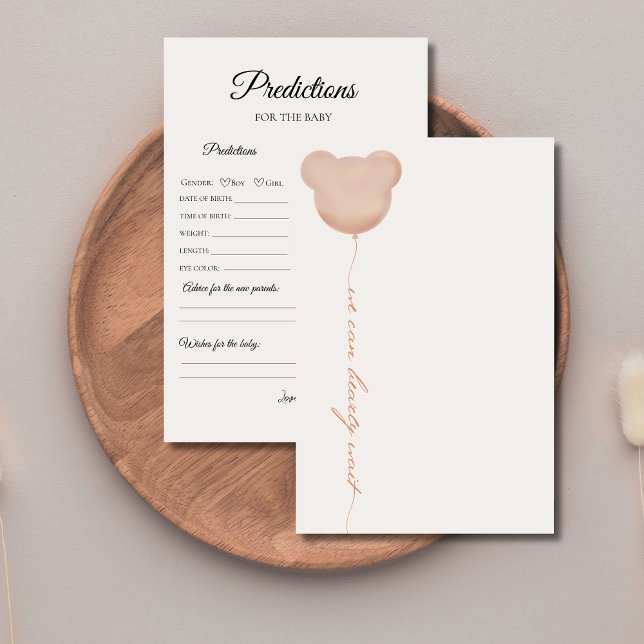 we can bearly wait baby shower Prediction Game (Creator Uploaded)