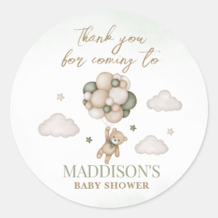 We Can Bearly Wait Baby Shower Sticker