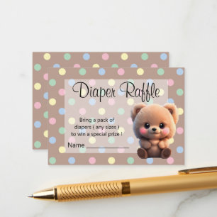 We can Bearly Wait Baby Shower teddy bear Enclosure Card