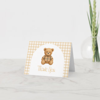 We Can Bearly Wait Baby Shower  Thank You Card